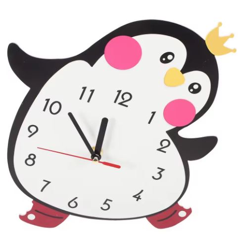 Penguine Wall Clock Acrylic
