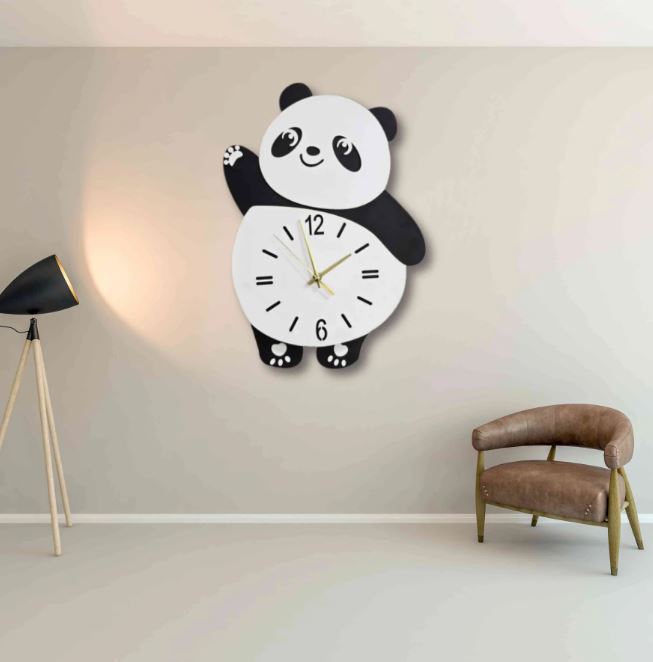 Panda Wall Clock Acrylic