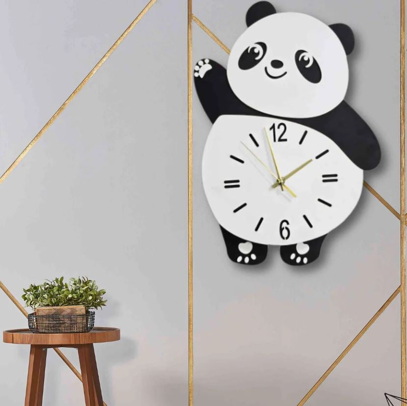 Panda Wall Clock Acrylic