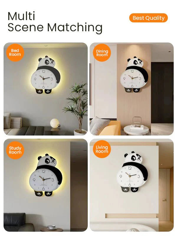 Panda Wall Clock Acrylic (Pendulam)