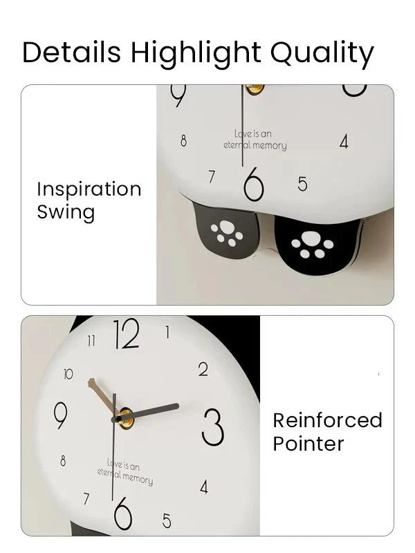 Panda Wall Clock Acrylic (Pendulam)