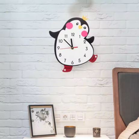 Penguine Wall Clock Acrylic