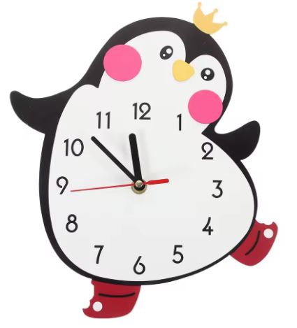 Penguine Wall Clock Acrylic