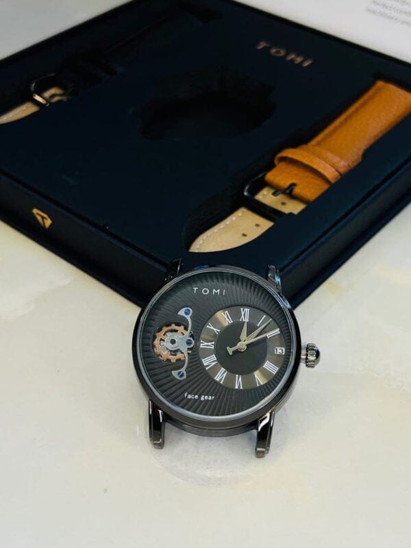 Tomi Face Gear Dual Strap Luxury Business Watch (tomi-104) clockswally.com Color 4