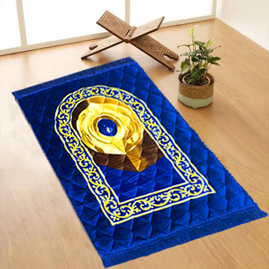 Blue Hajre Aswad Design - Premium Jae Namaz
