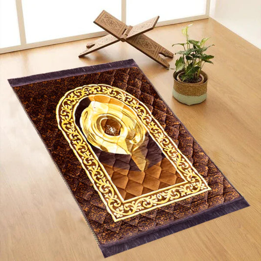 Brown Hajre Aswad Design - Premium Jae Namaz