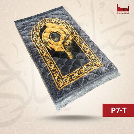 Grey Hajre Aswad Design - Premium Jae Namaz