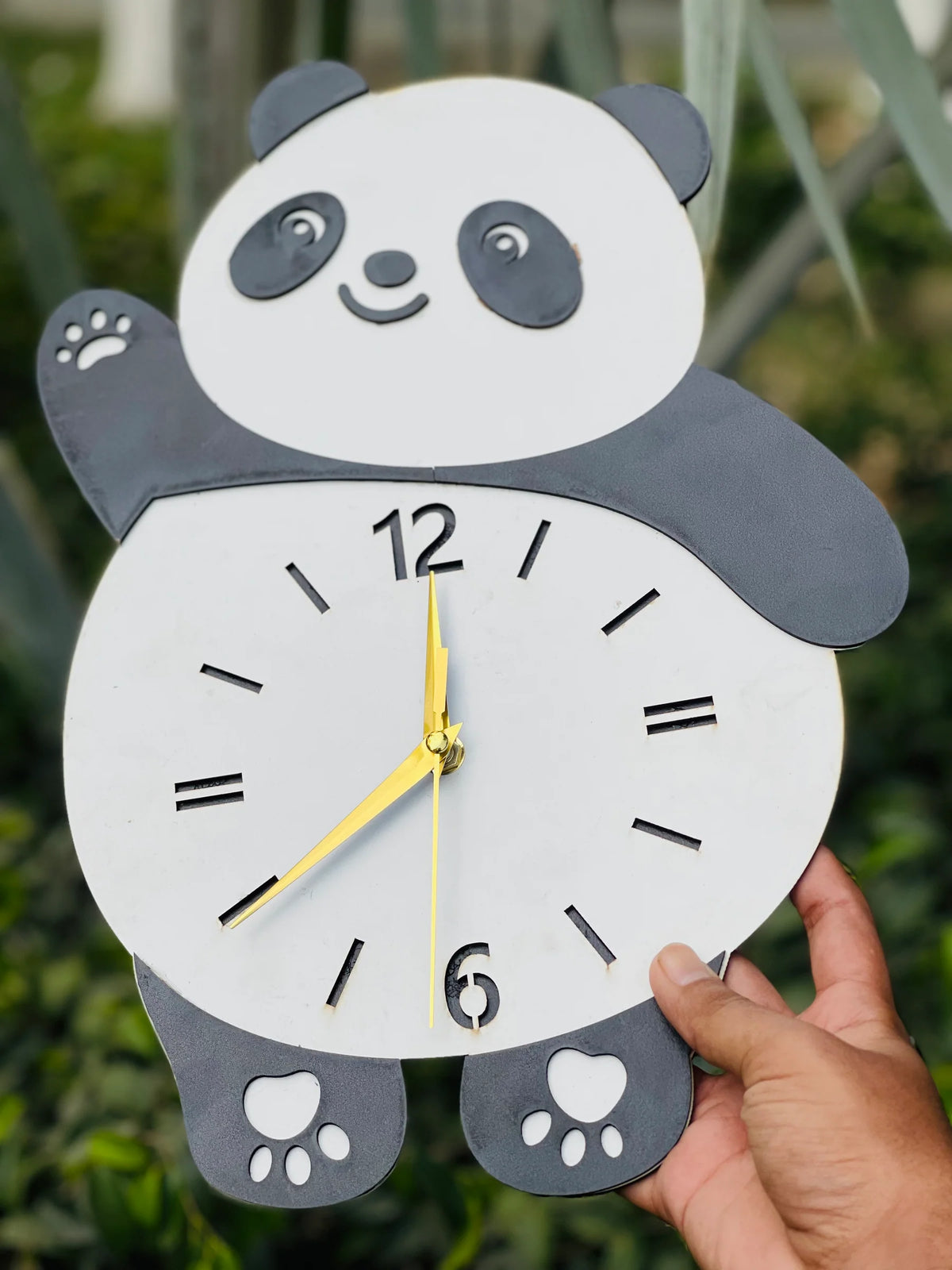 Hand Clock Panda Panda Wall Clock Acrylic – clockswally.com