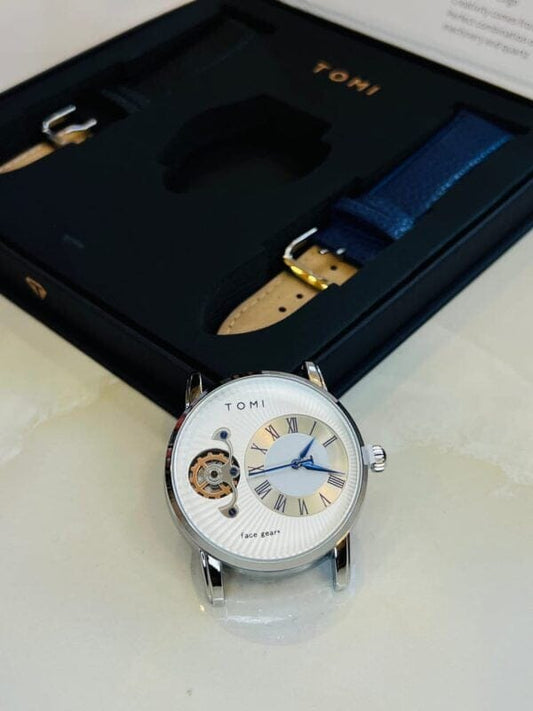 Tomi Face Gear Dual Strap Luxury Business Watch (tomi-104) clockswally.com Color 1 