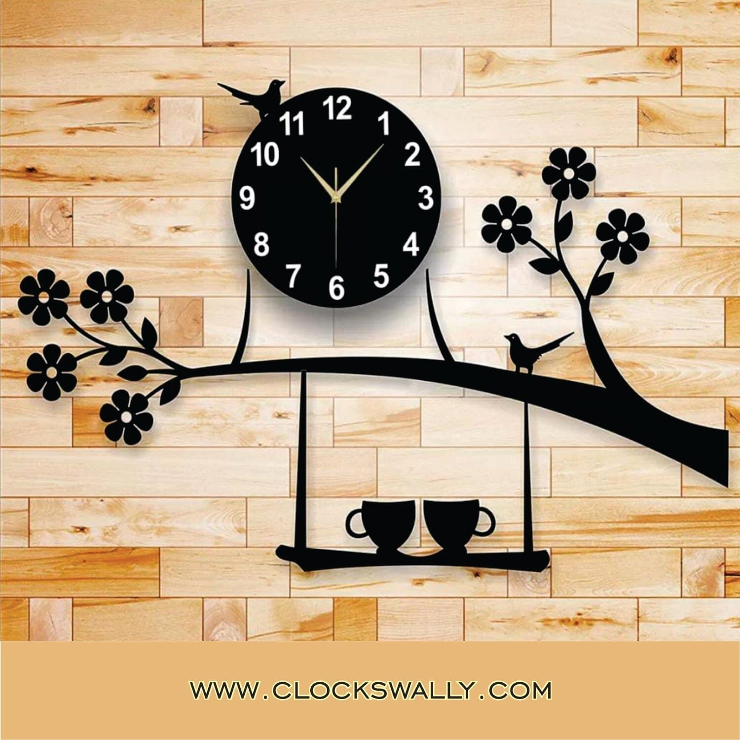 Cup Tree Wall Clock WALL CLOCK MEGA DISCOUNT 