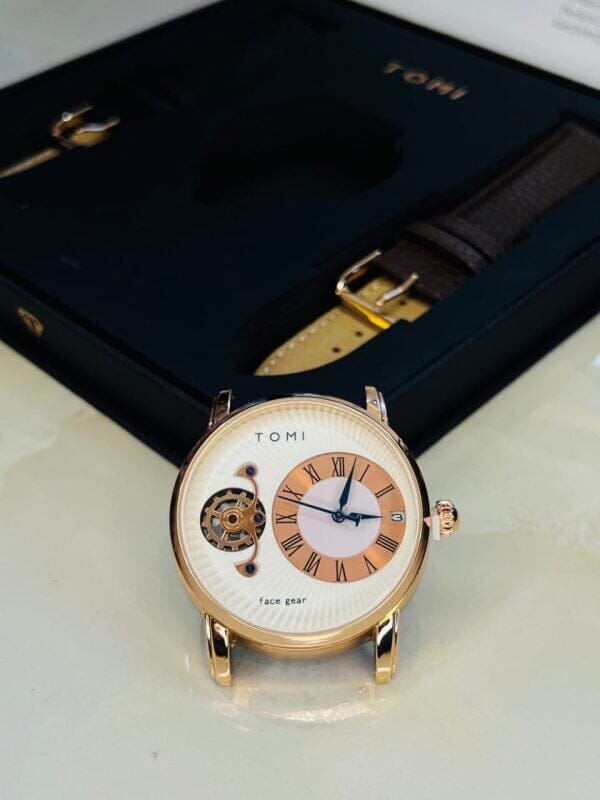Tomi Face Gear Dual Strap Luxury Business Watch (tomi-104) clockswally.com Color 3 
