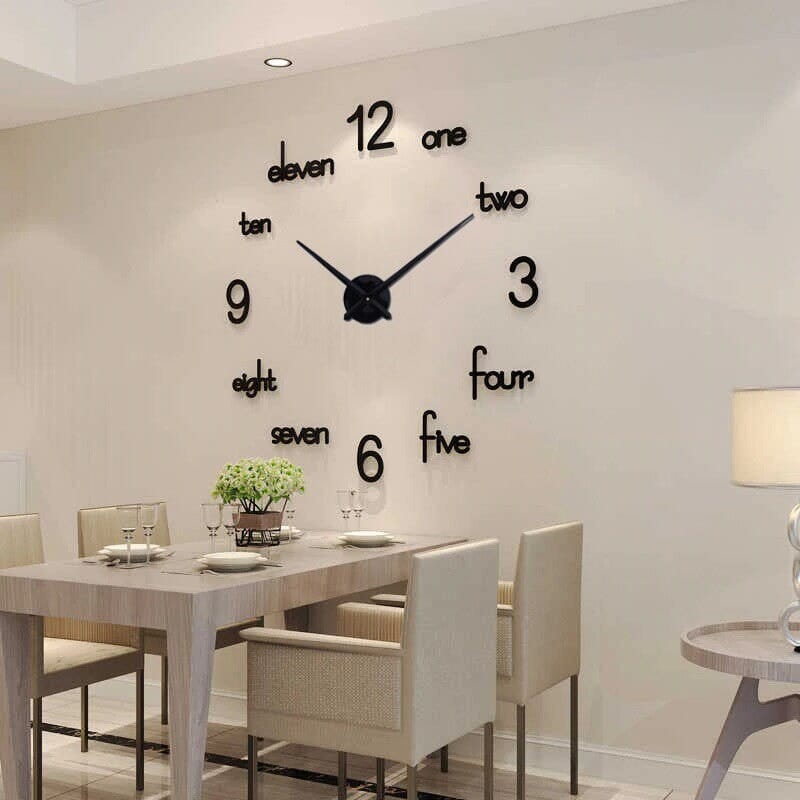 3D DIY WALL CLOCK (MIX) WALL CLOCK MEGA DISCOUNT 