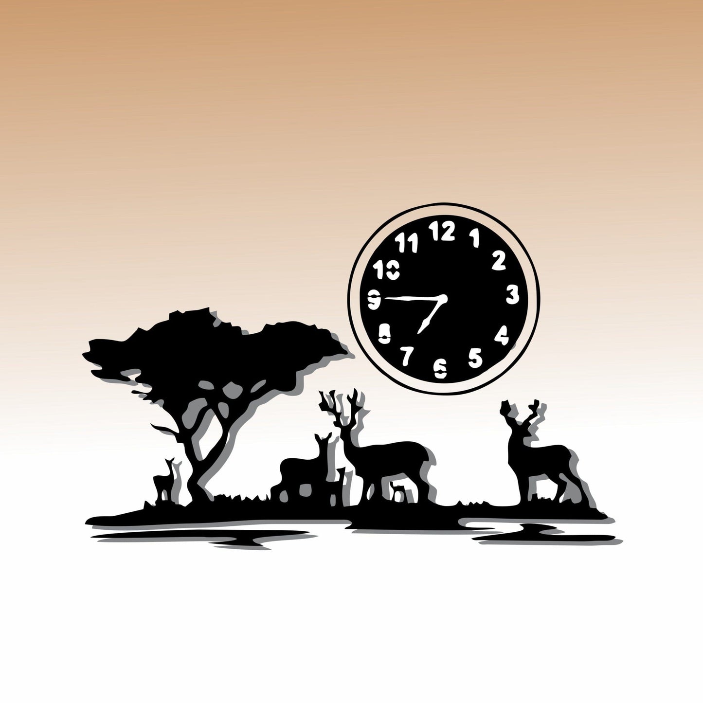 Jungle Style Wall Clock WALL CLOCK MEGA DISCOUNT 